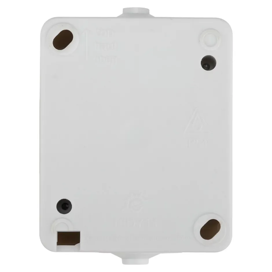 Prise avec terre étanche en saillie gris complet - H 7,6 cm / L 5,5 cm / P 4,3 cm-