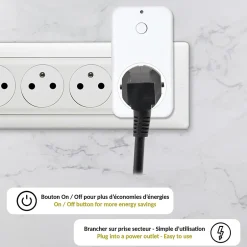 Prise commandable à distance Avec Interrupteur^Fishtec Outlet