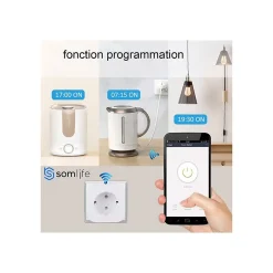Prise connectée application tuya smart life contrôle de consommation Compatible avec Alexa/Google Home^Somlife Discount