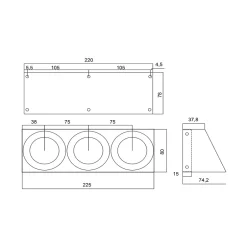 Prise cuisine BARRY - Bloc 3 prises Soft Touch noir-Cuisissimo Sale