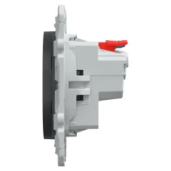 Prise de courant 2 pôles + terre affleurante 16A Ovalis anthracite^Schneider Electric Clearance