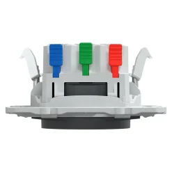 Prise de courant 2 pôles + terre affleurante avec griffes  Ovalis anthracite-Schneider Electric Outlet