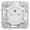 Prise de courant 2 pôles + terre affleurante 16A Ovalis blanc-Schneider Electric Hot