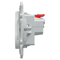 Prise de courant 2 pôles + terre affleurante 16A Ovalis blanc-Schneider Electric Hot