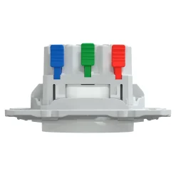 Prise de courant 2 pôles + terre affleurante 16A Ovalis blanc-Schneider Electric Hot