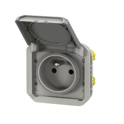 Prise de courant 16A 2P+T Plexo™ grise composable^Legrand Sale