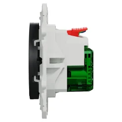 Prise de courant avec terre affleurante + usb C 10.5W Odace anthracite-Schneider Electric Outlet