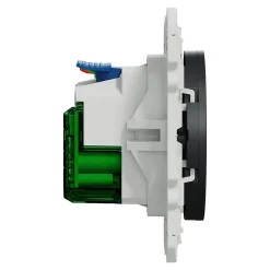 Prise de courant avec terre affleurante + usb C 10.5W Odace anthracite-Schneider Electric Outlet