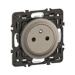 Prise de courant avec terre Céliane titanium sans plaque-Legrand New
