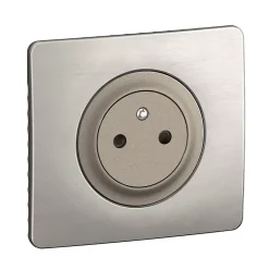 Prise de courant avec terre Céliane titanium sans plaque-Legrand New