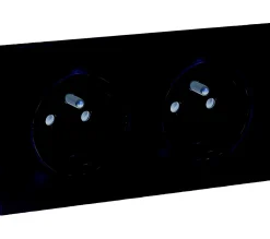 Prise de courant double avec terre complète Odace anthracite-Schneider Electric Outlet