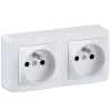 Prise de courant double avec 2 pôles + terre complète saillie Alréa blanc^Schneider Electric Hot