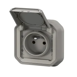 Prise de courant étanche à encastrer Plexo gris 16A, 250V - 070031L -^Legrand Outlet