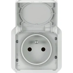 Prise de courant étanche - Plexo - Composable - - 2P+T - 16 A - Blanc - IP55-Legrand Hot