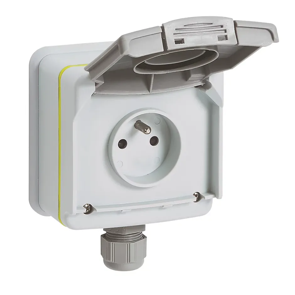 Prise de courant étanche + disjoncteur Green'up pour véhicule électrique-Legrand Best