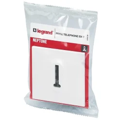 Prise de téléphone Neptune plastique blanc mat-Legrand New