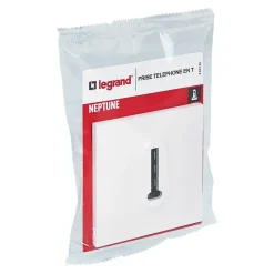 Prise de téléphone Neptune plastique blanc mat-Legrand New