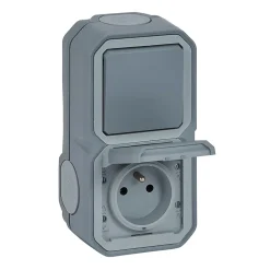 Prise et interrupteur Plexo gris en saillie^Legrand Outlet