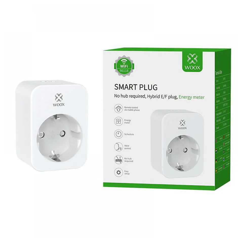 Prise Intelligente Ue Schuko Avec Surveillance De L'énergie R6118-4pack^Woox Online