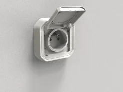 Prise Plexo blanc à griffes 220V^Legrand New
