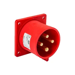 Prise Male Encastrable Triphasé 32a 3p+t 380v - 4 Broches - étanche Ip44 -^Ide Clearance