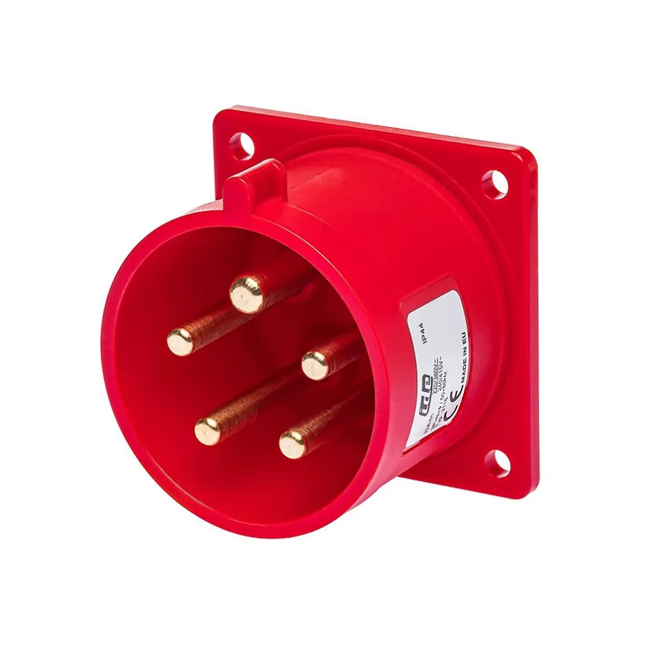 Prise Male Encastrable Tétrapolaire 32a 3p+n+t 380v - 5 Broches - étanche Ip44 --Ide New