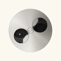 Prise plan de travail ALTON - Double prise à encastrer inox^Cuisissimo