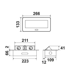 Prise plan de travail NOXEN - Bloc 2 prises + 1 USB-A + 1 USB-C rétractable noir^Cuisissimo Discount