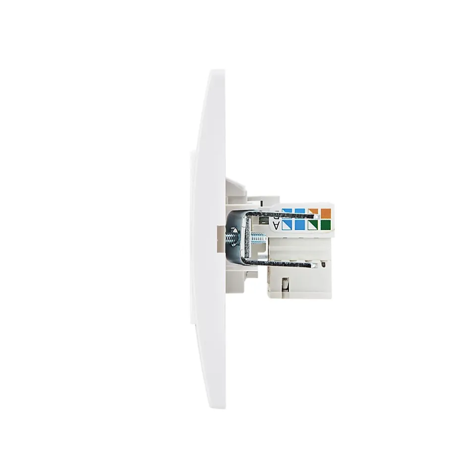 Prise RJ45 encastrable blanc complet- Hot