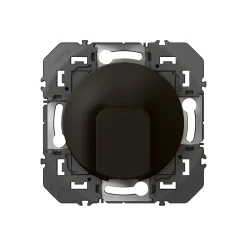 Prise sortie de câble Dooxie noir carrée^Legrand