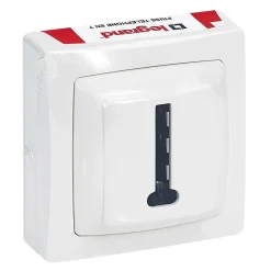 Prise téléphone ASL 8 contact en T blanc^Legrand Hot