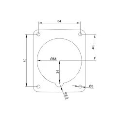 Prise Triphasé 32a 3p+t - 4 Broches - Encastrable Sur Coffret - étanche Ip67 --Ide New