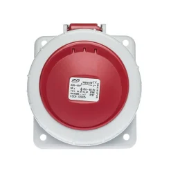 Prise Triphasé 32a 3p+t - 4 Broches - Encastrable Sur Coffret - étanche Ip67 --Ide New