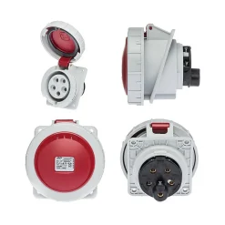 Prise Tétrapolaire 32a 3p+n+t - 5 Broches - Encastrable Sur Coffret - étanche Ip67 -^Ide