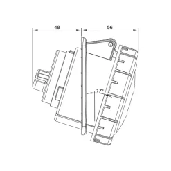 Prise Tétrapolaire 32a 3p+n+t - 5 Broches - Encastrable Sur Coffret - étanche Ip67 -^Ide