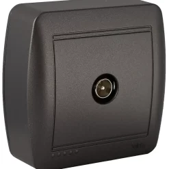 Prise TV en saillie - Noir graphite --Solera Clearance