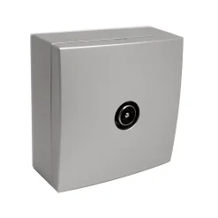 Prise TV simple Grise BEL'VUE 130471- Clearance