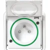 Prise de courant 2 pôles + terre étanche complète encastrée Mureva Styl blanc-Schneider Electric