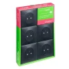 Prises de courant avec terre affleurante complète Ovalis anthracite, lot de 5-Schneider Electric New