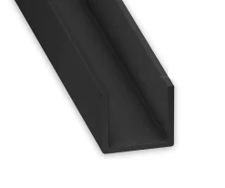Profilé en U PVC noir 10 x 12 mm, L. 2 m^CQFD Sale