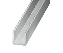 Profilé U aluminium brut 8 x 8 x 8 mm, 2 m- Clearance