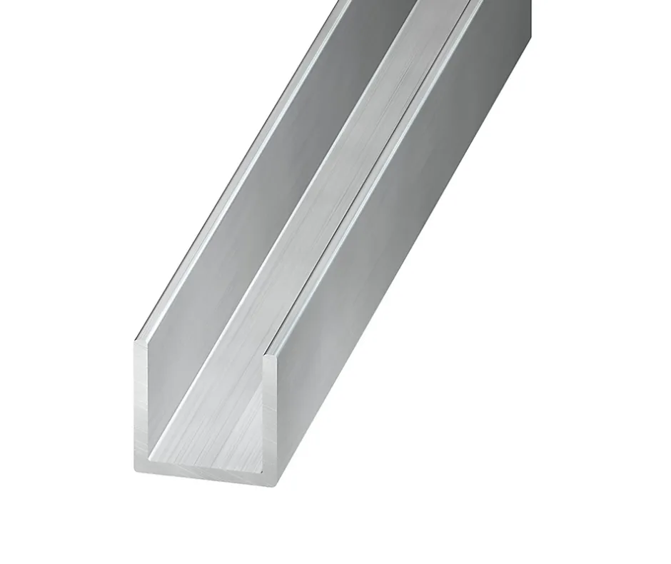 Profilé U aluminium brut 8 x 8 x 8 mm, 2 m- Clearance