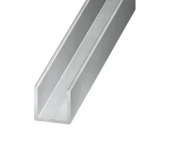 Profilé U aluminium brut 10 x 20 x 10 mm, 1 m- Discount