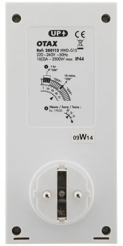 Programmateur extérieur Schuko IP44 48 programmes -^Zenitech Online