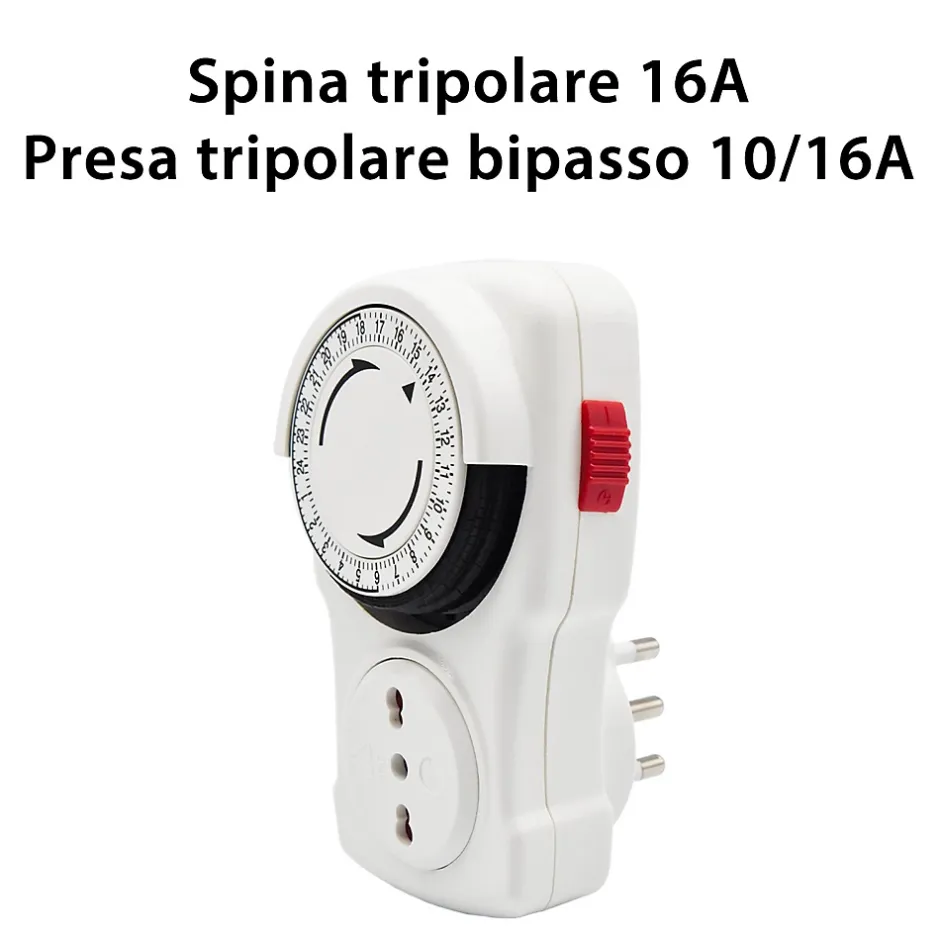 Programmateur journalier mécanique, programmes 15 minutes - 10/16A-Velamp Sale