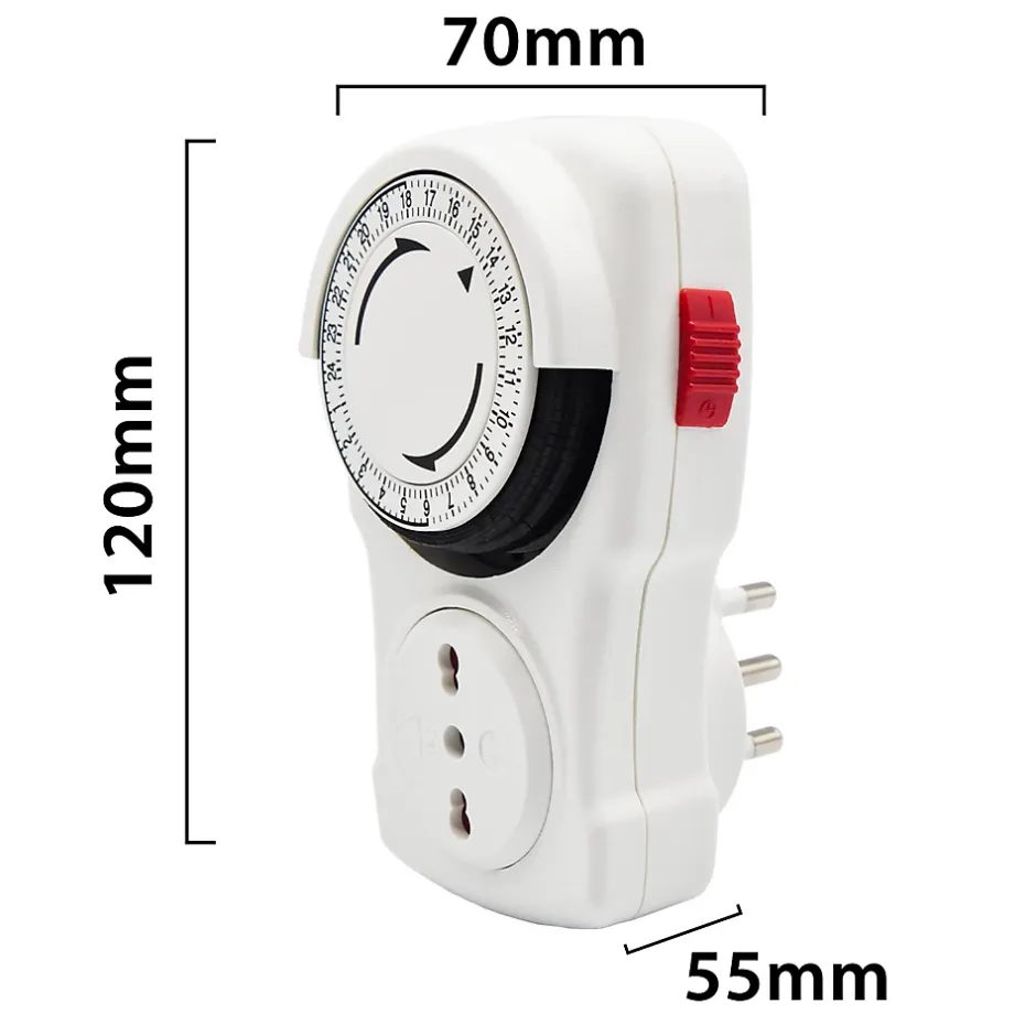 Programmateur journalier mécanique, programmes 15 minutes - 10/16A-Velamp Sale