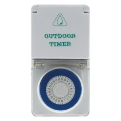 Programmateur mécanique Schuko IP44 blanc-Zenitech New