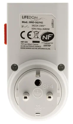 Programmateur mini journalier mécanique avec interrupteur à voyant - Blanc -^Otio New