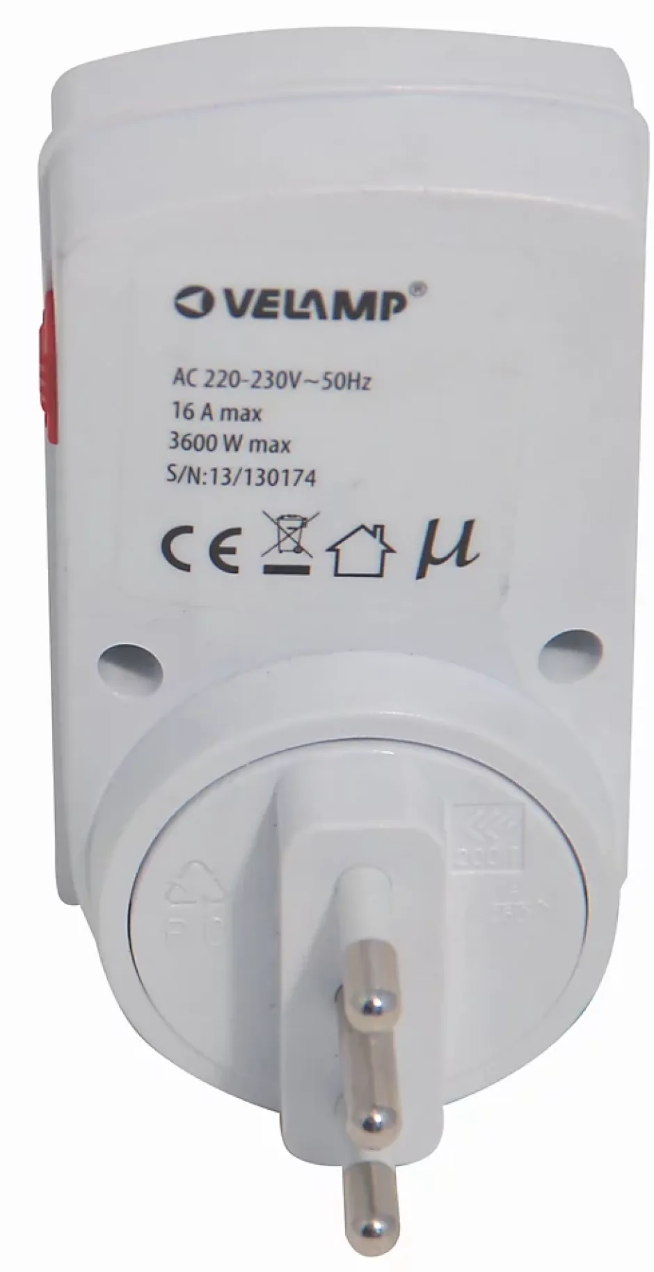 Programmateur quotidien 24 heures, avec fiche / prise 10 / 16A^Velamp Best