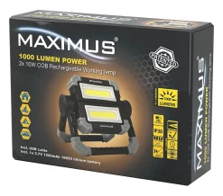 Projecteur de chantier portatif rechargeable M-WKL-021 - 2x500lm^Maximus Hot